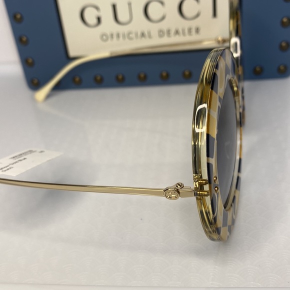 Authentic- NEW GUCCI GG0894S 001 OVERSIZED ROUND FRAME WOMEN’S SUNGLASSES - Picture 8 of 15